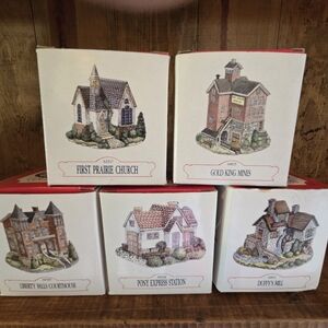 Liberty Falls Mini Houses Village Town Bundle of 5 Church Gold Mine Pony Express